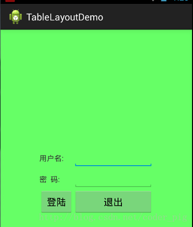 2.2.3 TableLayout(表格布局)