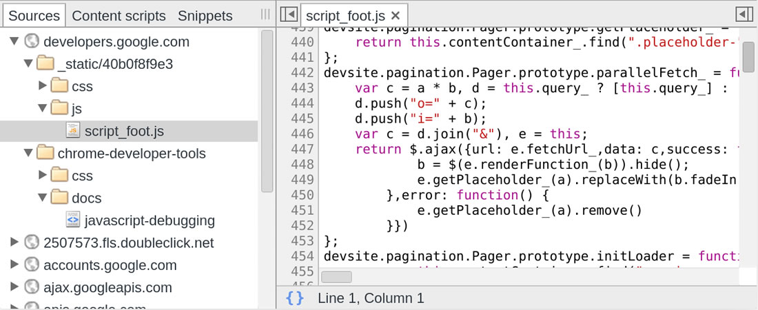 调试 JavaScript 脚本