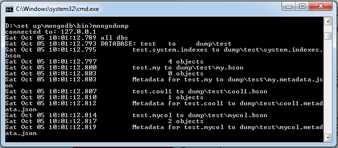 MongoDB 备份与恢复